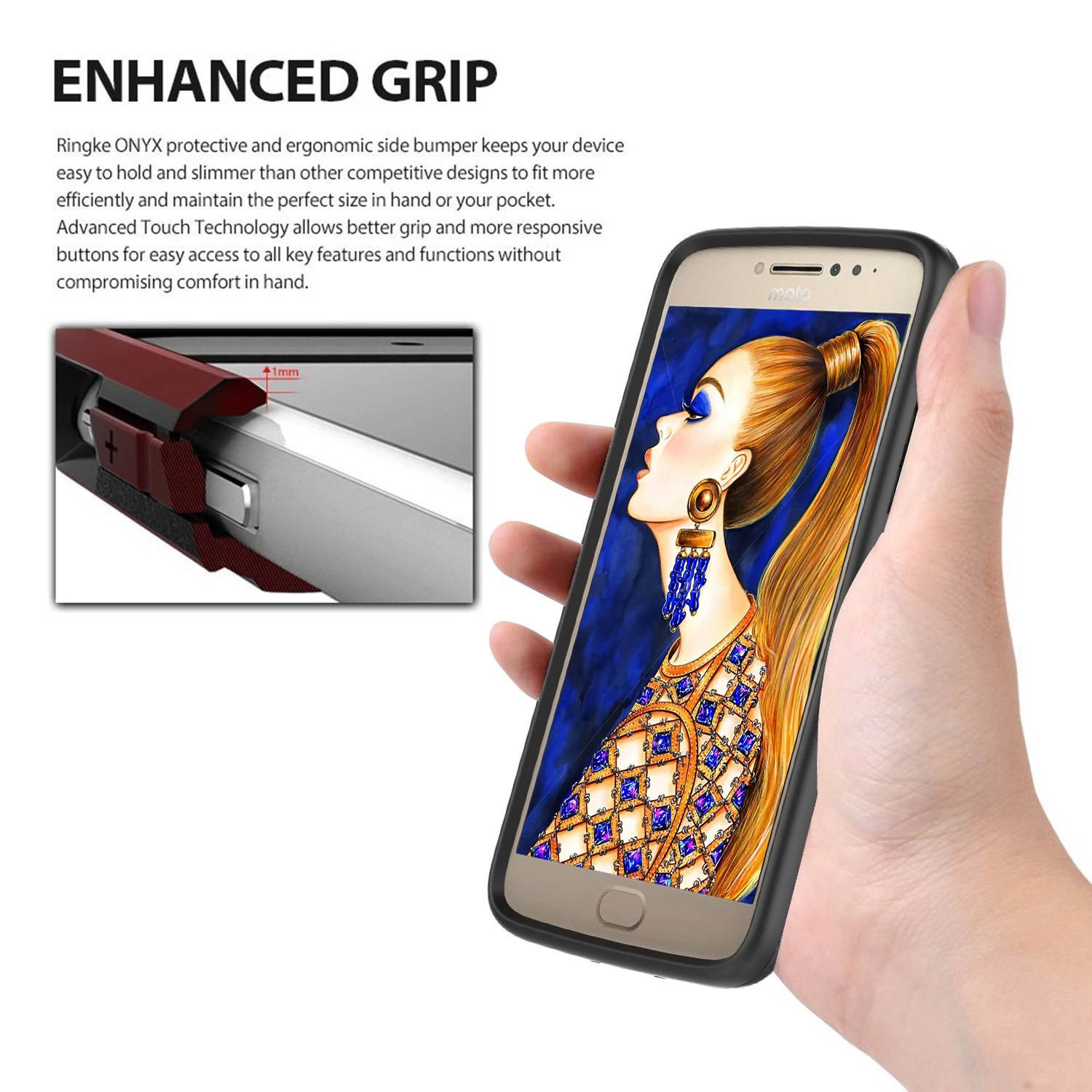 Для Motorola Moto E4/E4 Plus чехол из углеродного волокна матовый противоударный Гибридный Тонкий чехол(Версия США