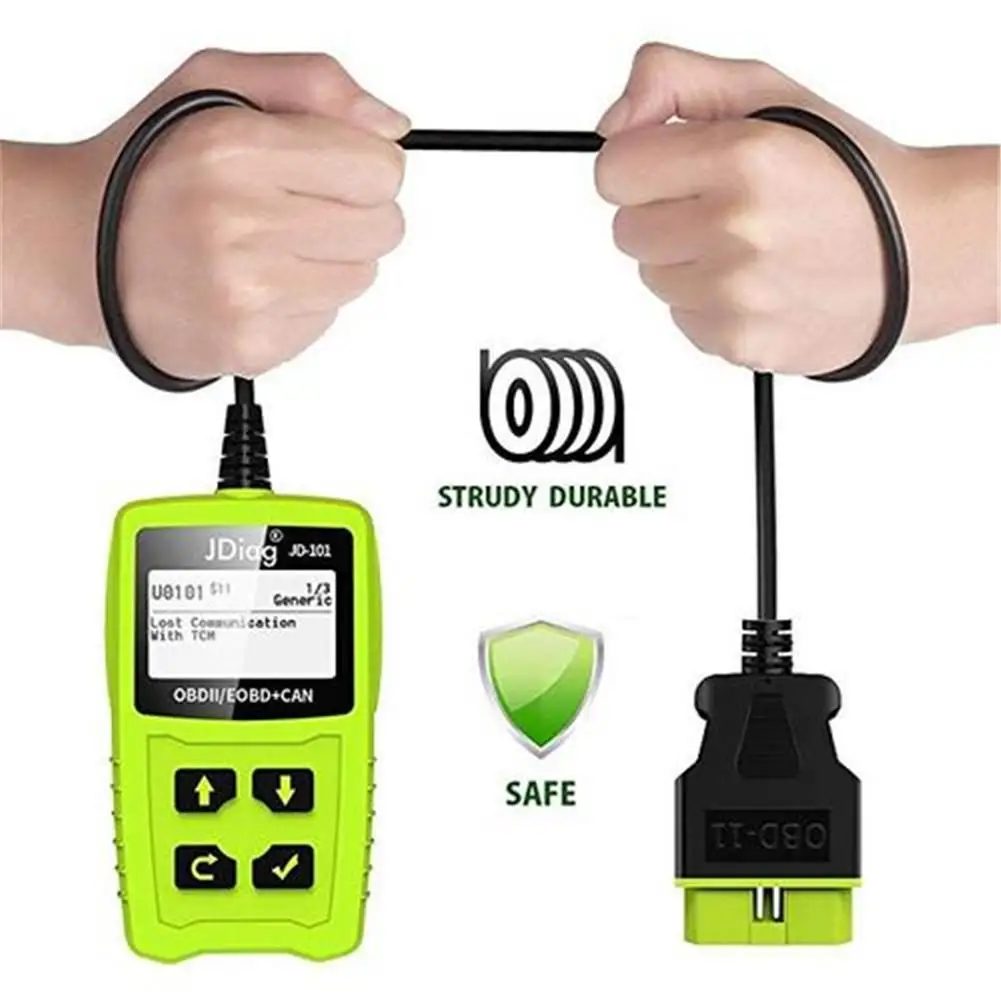 Автоматический диагностический инструмент для JD101 OBDII EOBD AL519 диагностическое устройство считыватель кода для бортовой диагностики автомобиля считыватель кодов ошибок работает на всех автомобилях