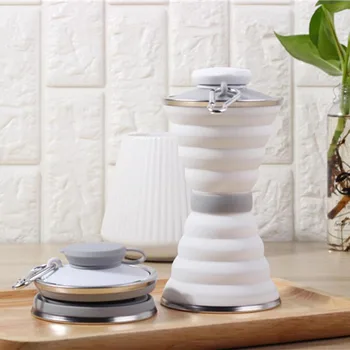 

Silicone Folding Cup Sports Bottle Travel Outdoor Telescopic Travel Portable Cup Large Capacity Stainless Steel Silicone Cup