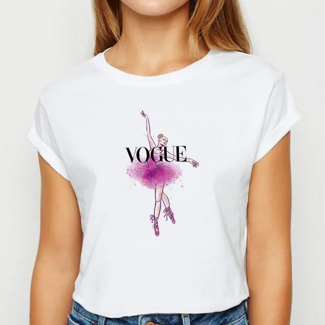 

Women's T-shirt Fashion Vogue Print Beauty Short Sleeve Female Harajuku Ulzzang T-shirt Summer Super Soft Camiseta Mujer