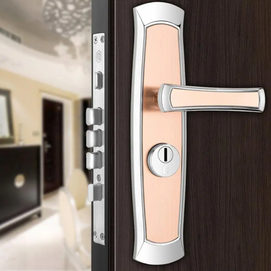 Tongue Door Lock Mechanical Door Handle Home Security Interior Lock UK 