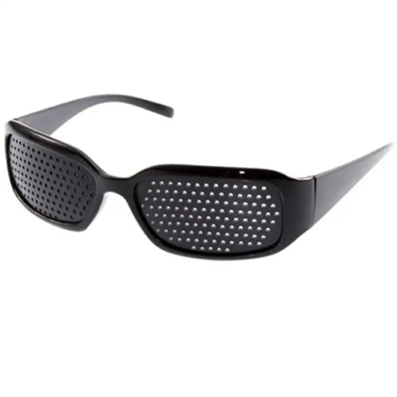 Черный унисекс Уход За Зрением отверстие для глаз упражнения очки с отверстиями Зрение Улучшение пластика высокого качества