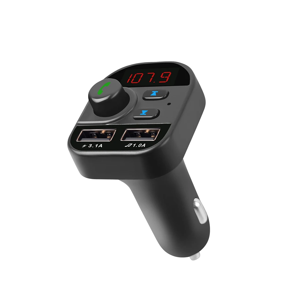 Автомобильный BT Hands-free Телефон fm-передатчик Автомобильный MP3 вставная карта без потерь двойной USB автомобильные аксессуары