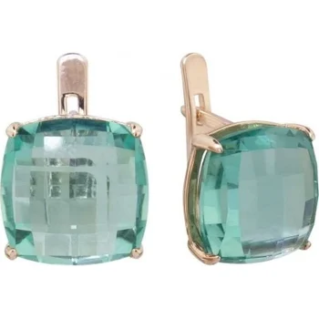 

Aloris earrings with 2 quartz Red Gold