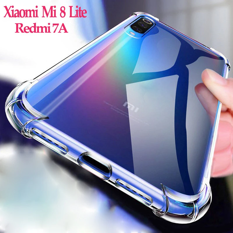 Xiaomi Mi 8 Lite чехол защитный xiaomi mi8 мягкий прозрачный силиконовый редми 7а