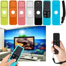 Противоскользящий силиконовый защитный чехол для Apple tv 4th Siri пульт дистанционного управления защитная оболочка с ремешком#1223