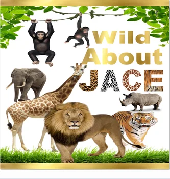 

8x8FT Wild World Safari Park Cute Animals Elephant Lion Monkey DIY Custom Photo Studio Background Backdrop Vinyl 10x10 10x12