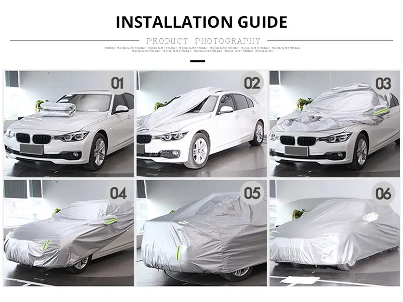 Car Cover Sedan SUV Tent Covers Sun Reflective Shade Rain Frost Snow Dust Waterproof Protection Anti UV Outdoor Car Accessories (13)