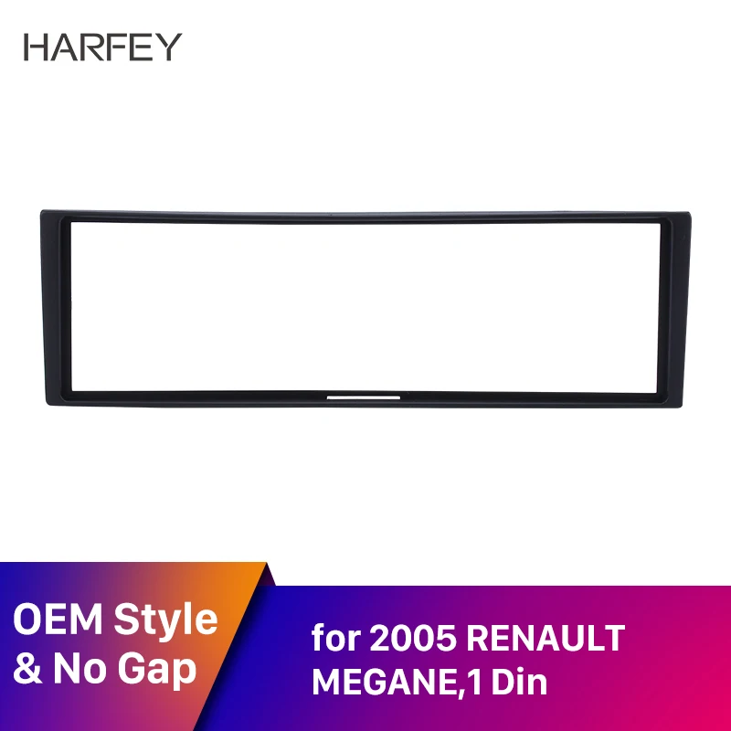 Harfey No Gap Refitting Frame Kit 1 Din Car DVD Radio Fascia for 2005 RENAULT MEGANE Auto Stereo Installation Dash Plate Panel | Автомобили