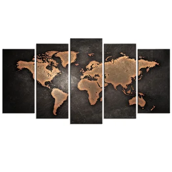 

5D Diy Diamond Painting Abstract World Map Cross Stitch Full Round Square Diamond Embroidery 5 pcs set Mosaic rhinestone pictures