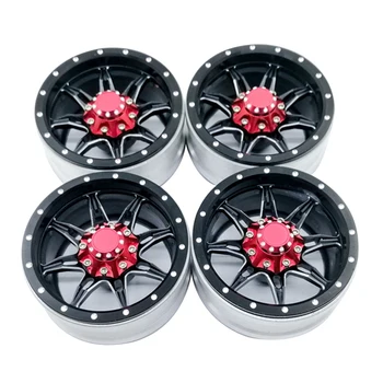 

4Pcs Rc Rock Crawler Metal Wheel Rim 1.9 Inch Beadlock For 1/10 Axial Scx10 90046 Tamiya Cc01 D90 D110 Tf2 Traxxas Trx-4 S119