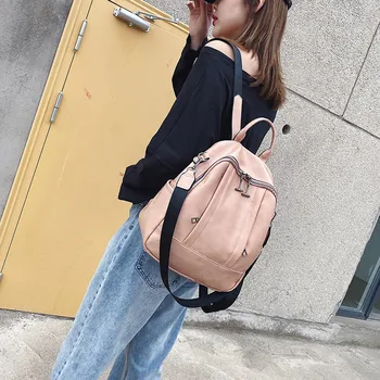 

2020 new women's backpack Korean version of the wild ladies backpack large capacity simple ladies backpack