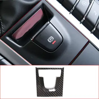 

For Porsche MACAN 2014-2020 Car styling100%Real Carbon Fiber Center console Parking P file Switch cover Stickers Car Accessories