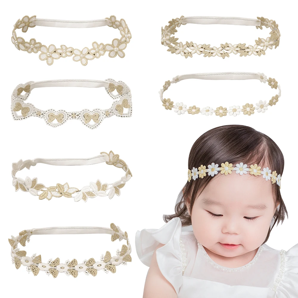 

Повязки на голову для девочек аксессуары для волос для маленьких девочек Кружевная повязка на голову Детские аксессуары для новорожденных малышей головной убор для новорожденных