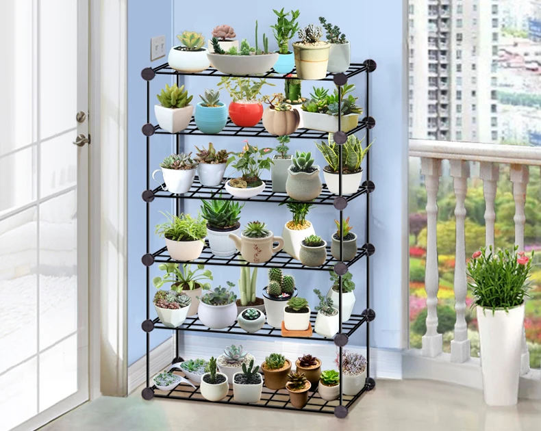 Экономичная комбинация железа искусство креативный балкон суккулент Pergola стеллаж для хранения обуви стойка простота многослойная структура