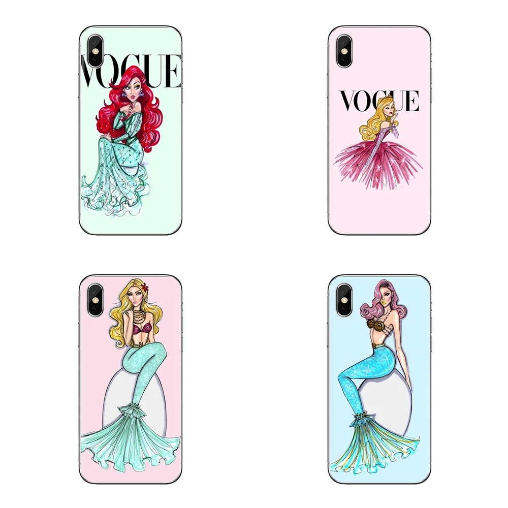For Xiaomi Redmi 4A S2 Note 3 3S 4 4X 5 Plus 6 7 6A Pro Pocophone F1 Snow White Mermaid Ariel Tinker Elsa Soft Transparent Cases |