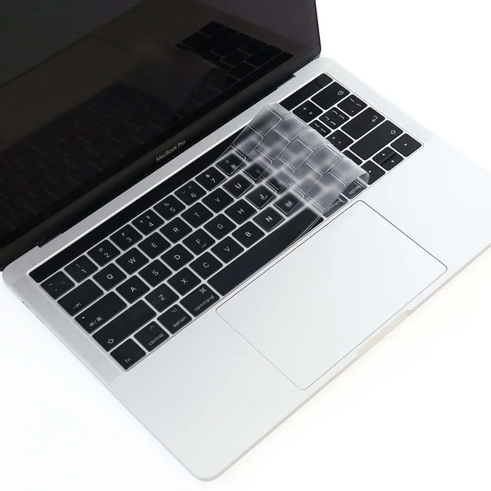 Clear KK& LL Apple Macbook Pro 13 15 Сенсорная панель A1706 A1989 A1707 A1990 A2159 Силиконовая Водонепроницаемая раскладка клавиатуры США - Цвет: Clear