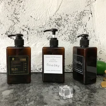 Шикарный дозатор для шампуня и мыла, бутылка скандинавского пластика коричневого цвета для путешествий, портативная бутылка для хранения жидкого пресса 280 мл