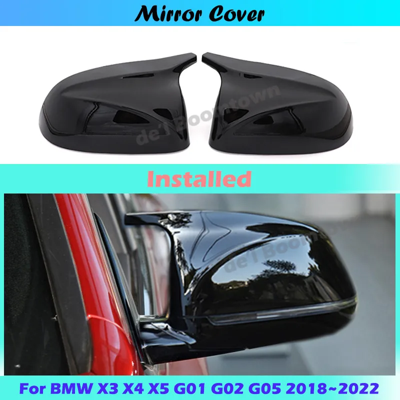 MOTORS Exterior FOR BMW X3 X4 X5 X6 X7 GLOSS BLACK SIDE MIRROR COVER