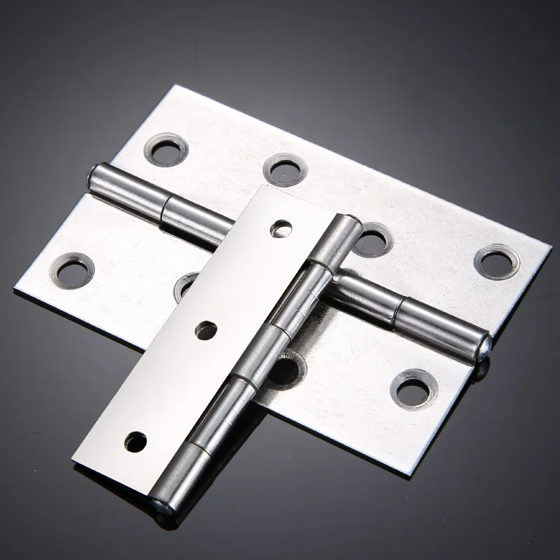 Stainless Steel Hinges 5Pcs 1/1.5/2/2.5/3 Inch Mini Flat Hinge Stainless Steel Cabinet Doors Windows Hinge Wooden Box DIY Door Hinges