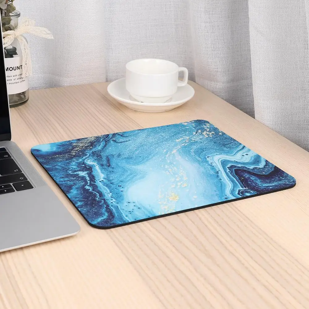 Удобный небольшой коврик для мыши игр резиновый любителей мраморный дизайн и