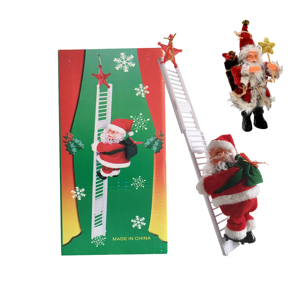 Электрическая лестница для скалолазания Санта Клаус Рождественская фигурка подарки+ Декор Санта Клаус Идеальный Рождественский подарок для ребенка Bambola di Natale