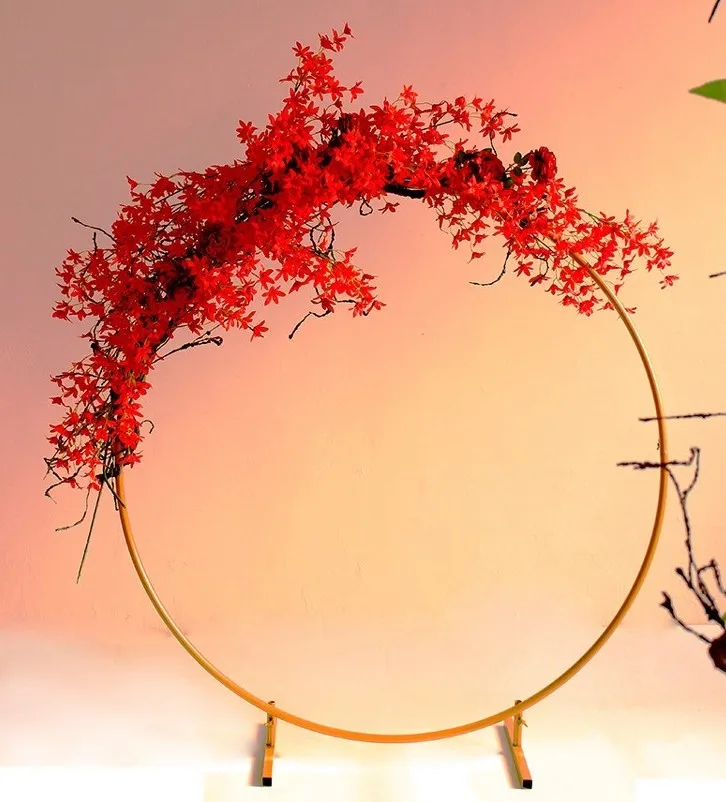 Железный круг Свадебный шар подставка для цветов вечерние настольные украшения ваза для цветов газон свадебный стол для дня рождения без декоративной художественной реквизит