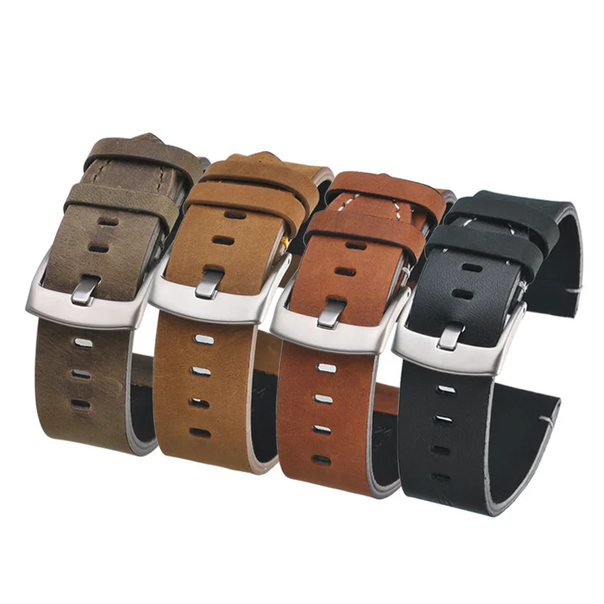 

Watch Band Leather for Samsung Gear S2/S3/4 Ticwatch Huawei GT Watch 2 Leather Watch Strap Watchband Bracelet 20 22 24 26 MM