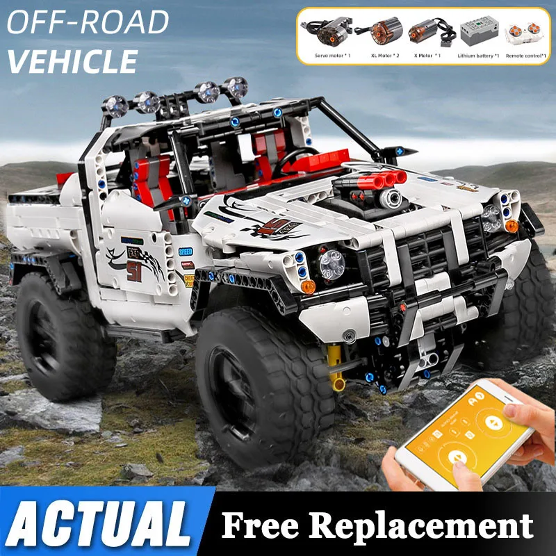 Пресс форма для King техника MOC 4x4 внедорожник Грузовик серебро флагманский