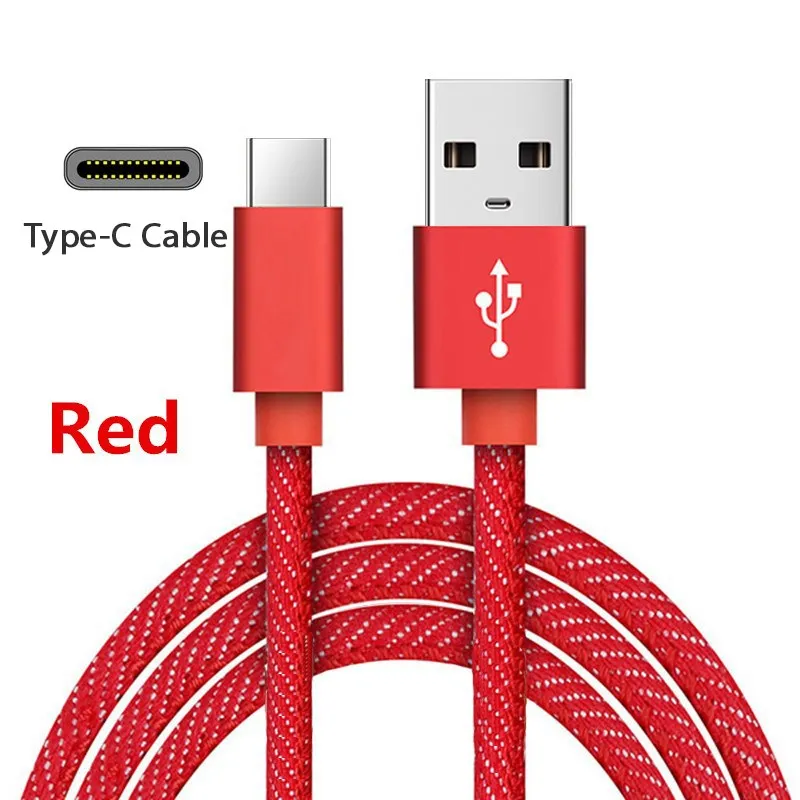 Кабель usb type-C для Xiao mi Red mi Note 7 mi 9, кабель USB C для быстрой зарядки и синхронизации данных для телефона samsung Galaxy S9 Oneplus 6t type-C - Цвет: Red