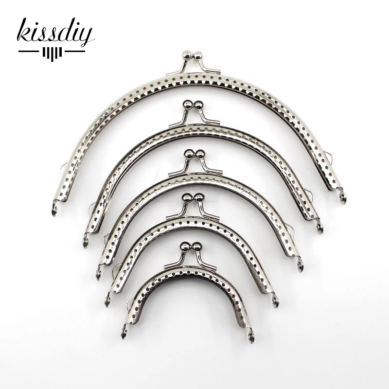 Discount Metal Purse Frame Bag-Accessories Lock Silver Kiss-Clasp Basic 20pcs Semicircle DIY Glossy nz9mkgye
