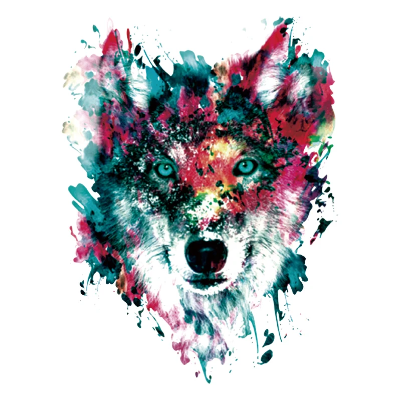 Красочные наклейки с волком теплопроводящие Parches сделай сам декоративные патчи