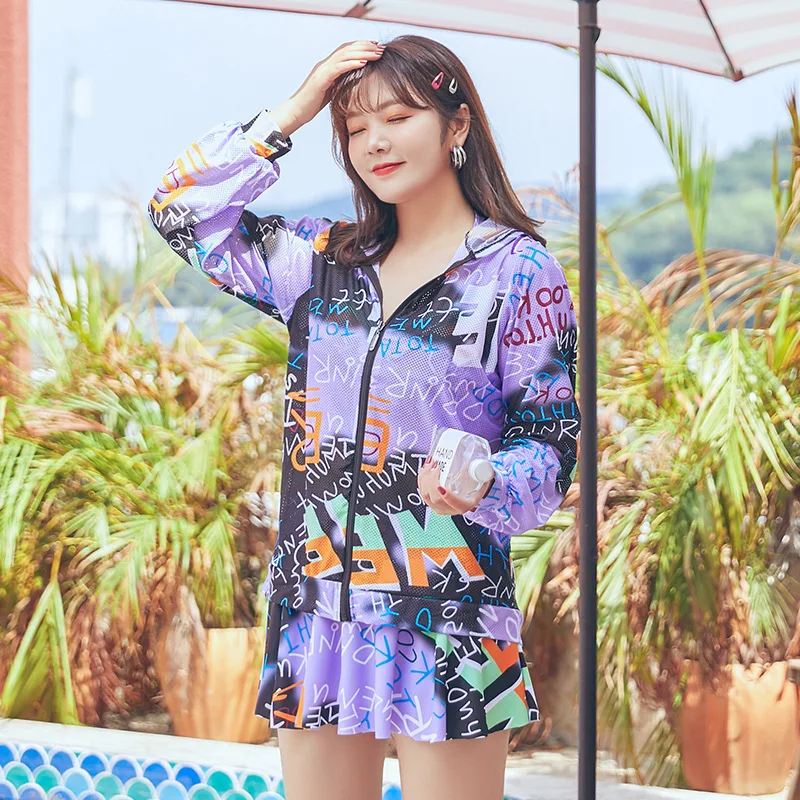 

Two-piece Swimsuits Women's Three-piece Set Bikini Plus-sized Large Size Small Bust Gathering Fat Mm Belly Covering Slimming Hot