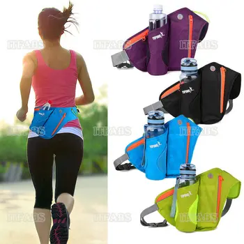 

Women Men Running Belt Bags Nylon Cycling Jogging Waist Pack Outdoor Sport Runner Bag Water Bottle Phone Bag Waist Bag 2020 New