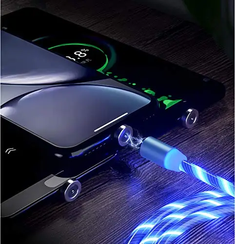 СВЕТОДИОДНЫЙ Магнитный зарядный кабель, светильник, зарядный кабель для телефона, быстрое подключение 3 в 1, USB, совместимый с типом C Android iOS