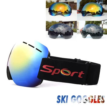 

Ski Goggles Riding Cycling Game Wind Goggles UV Protection Outdoor Anti Fog Dual Lens Snowmobiling Snowboard Motion Snow