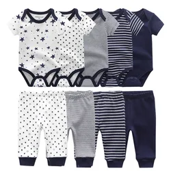 Unisex Infant Bodysuit and Pants Outfit - Soft Cotton Newborn Apparel Set - 12M (Baby Set Clothes)