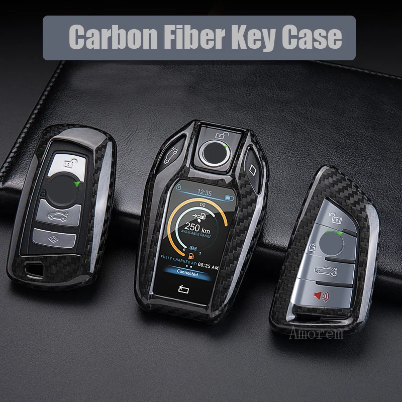 Чехол для автомобильного ключа из углеродного волокна BMW G30 G20 G11 X3 G01 X4 G02 X5 G05 X7 F30 F36