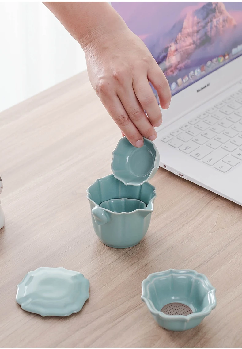 2 Pots à Thé En Céramique – Design Rétro En Forme De Gourde, étanches, Pour Rangement Ou Décoration