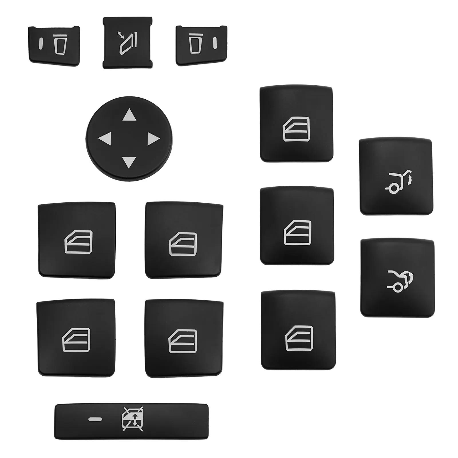 Black Car Window glass lift button Trim Cover sticker for Mercedes Benz A/B/C(W204)/E(W212)/GLA /CLA/ GLK/ GLE-class