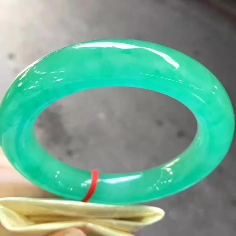 Myanmar Jadeite ice Идеальный Круглый браслет(включая сертификат