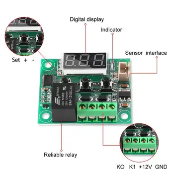 

Temperature Controller Module -50~110℃ Electronic Temperature Temp Control Module Switch XH-W1209 Display Digital Thermostat Mo