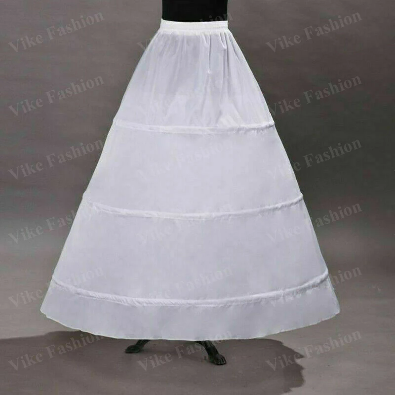 White A Line Hoops Bridal Petticoat/Crinoline/Underskirt/Slip for Wedding/Party 