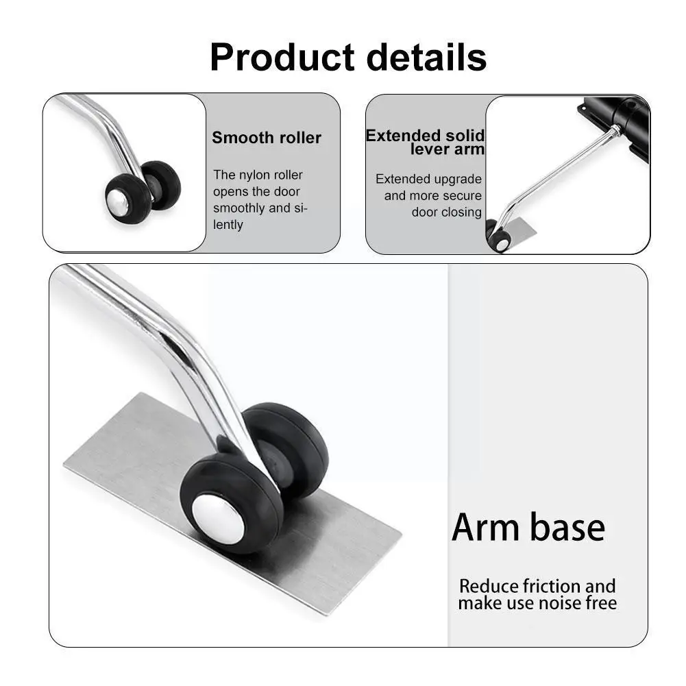 

Automatic Door Closer Buffer Door Closing Device Adjustable kg For 40 Closer Door Force Mute Automatic Door Fire Pulley T8L0