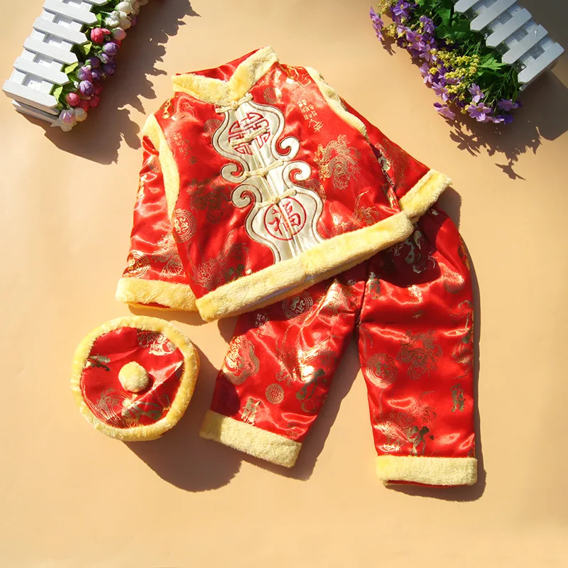 Костюм Тан Yu Ruyi китайский стиль китайский год, праздник весны традиционная одежда с принтом зима весна хлопок - Цвет: Red