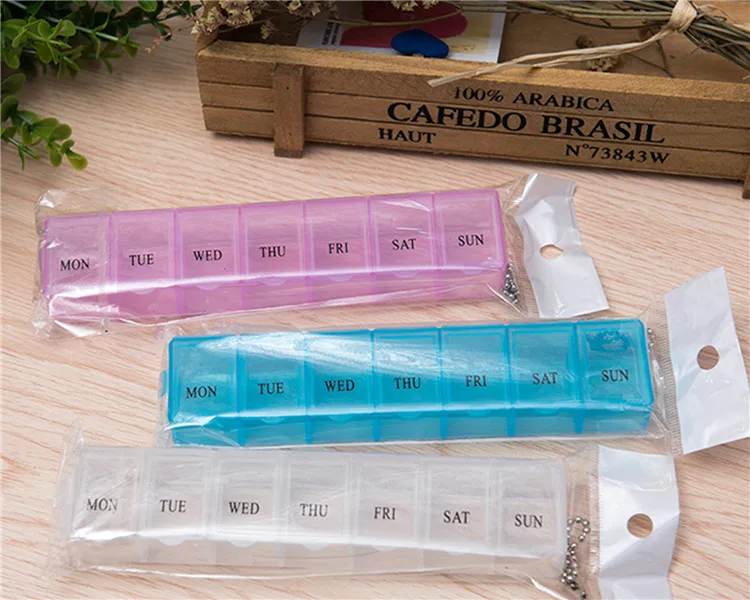 7 сетчатый чехол для таблеток, прозрачная коробка для хранения, пластиковая коробка для лекарств, переносная коробка для лекарств на одну неделю, Qige, органайзер для лекарств