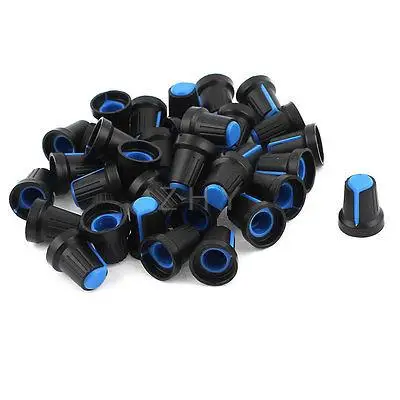 

35pcs Blue Top Potentiometer Knob Cap for 6mm Knurled Shaft