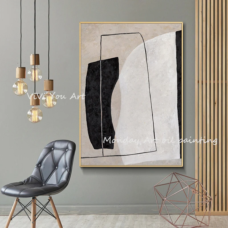 Hand-painted-abstract-oil-painting-porch-restaurant-decorative-painting-modern-minimalist-nordic-morandi-wall-painting-geometric