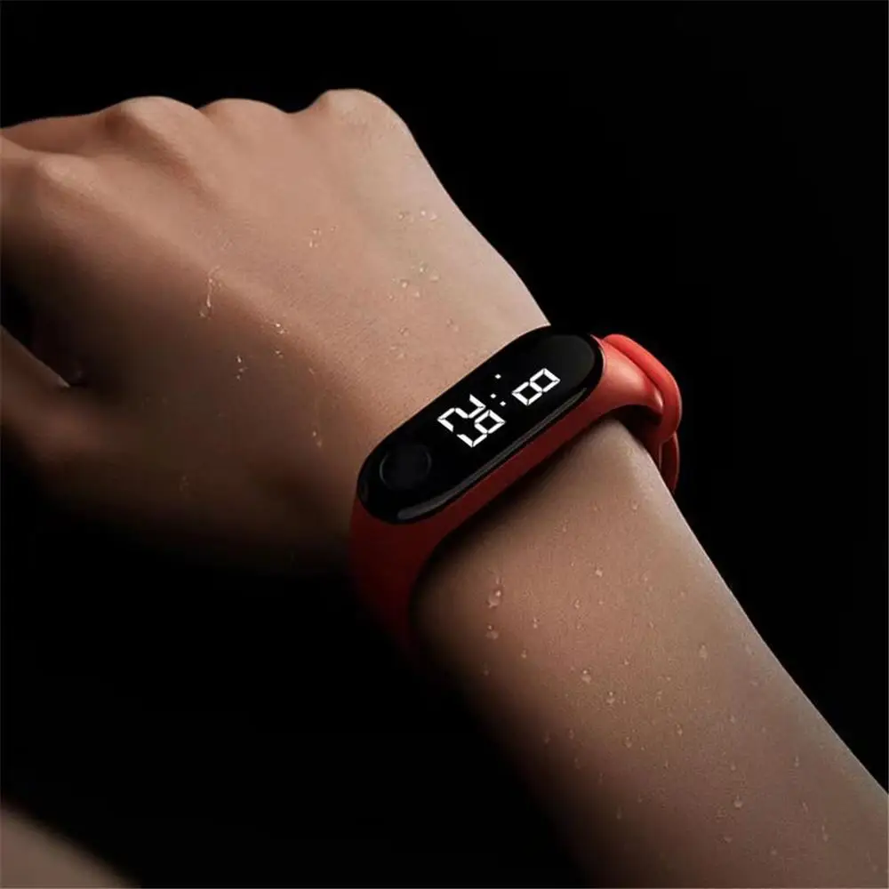 Часы цифровые часы спортивные 5 бар водонепроницаемый Relogio светодиодный жесткий экран TPE ремешок электронные наручные часы с браслетом Horloge Heren слегка носить 20