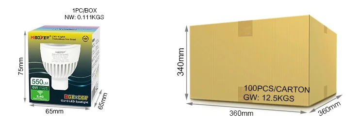 Miboxer FUT106 6W GU10 RGB + CCT